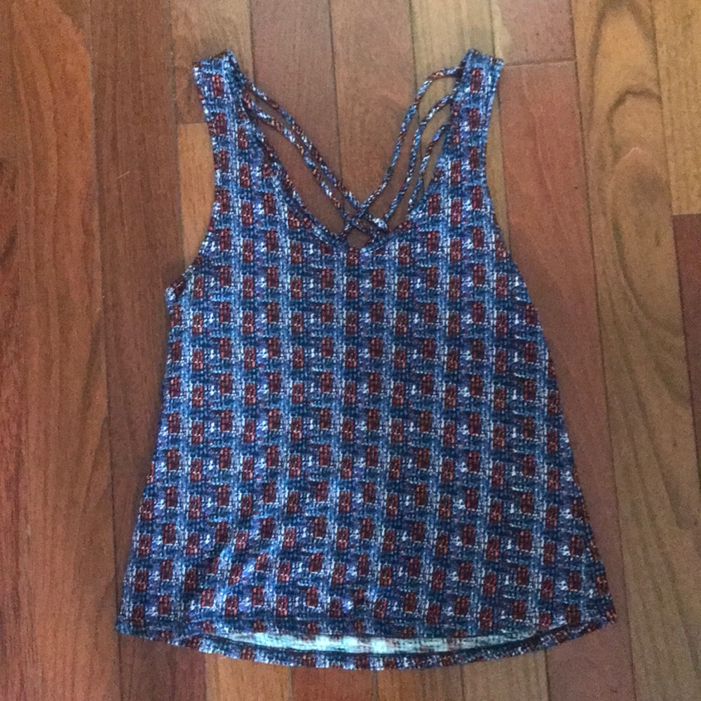 Strappy back tank top